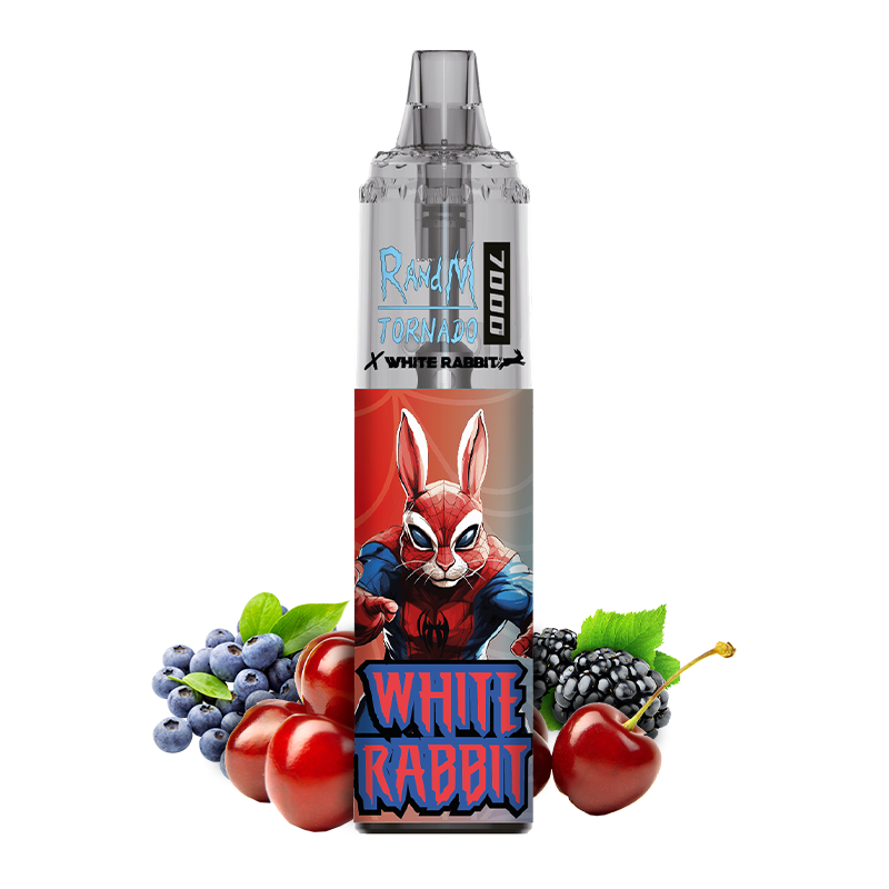 Puff White Rabbit 7K Framboise bleue Cerise 20mg nicotine