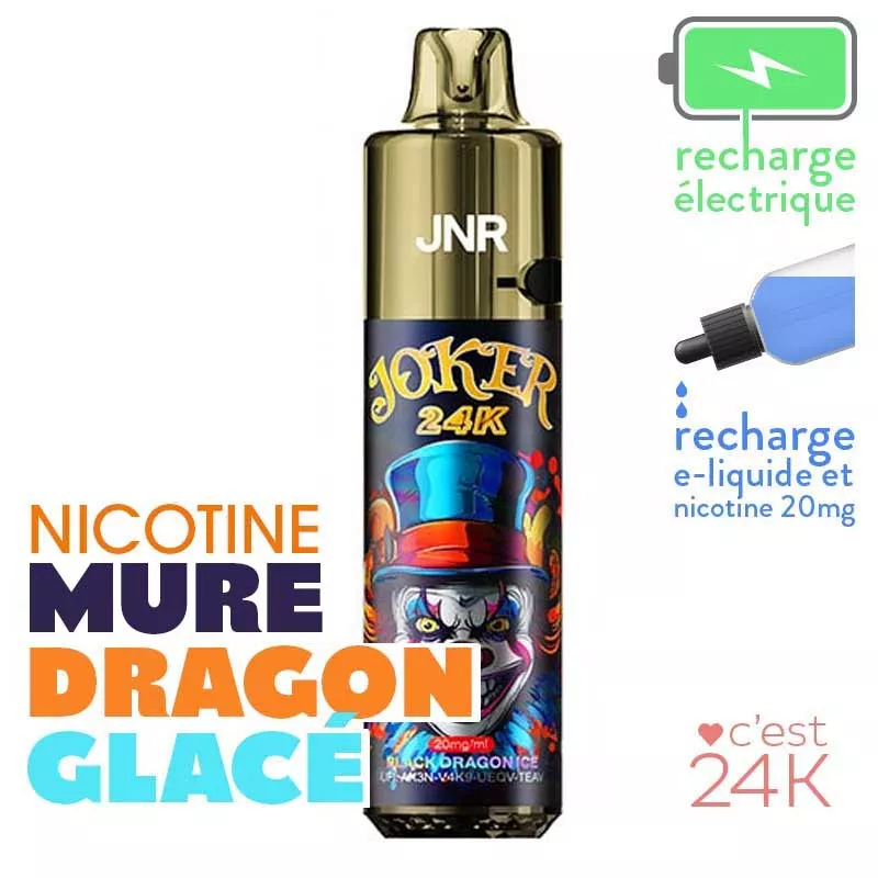 Black Dragon Ice - JNR Joker 24K - 24 000 Puffs 20 mg