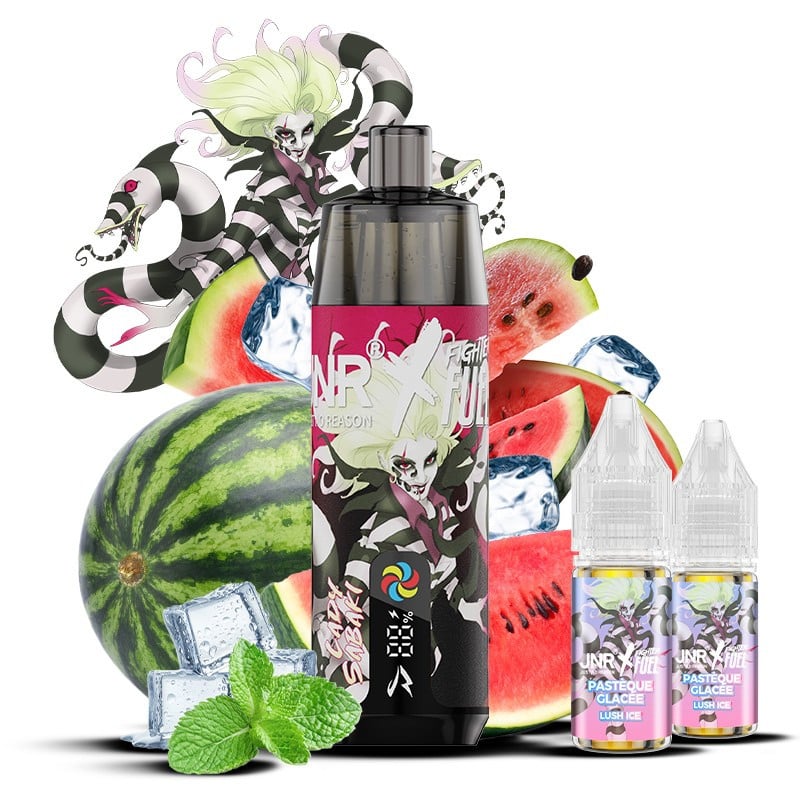 Shisha Plus 28K JNR × Fighter Fuel Pastèque Glacée